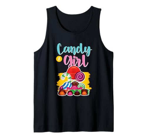 Süßes Candy Girl Shirt Regenbogen Zuckerwatte Tank Top Süßes Candy Girl Shirt Regenbogen Zuckerwatte Tank Top von Candy Girl Süßigkeiten Kinder Geschenk