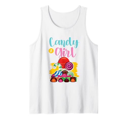 Süßes Candy Girl Shirt Regenbogen Zuckerwatte Tank Top Süßes Candy Girl Shirt Regenbogen Zuckerwatte Tank Top von Candy Girl Süßigkeiten Kinder Geschenk