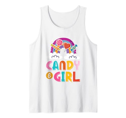 Süßes Candy Girl Shirt Regenbogen Zuckerwatte Tank Top Süßes Candy Girl Shirt Regenbogen Zuckerwatte Tank Top von Candy Girl Süßigkeiten Kinder Geschenk