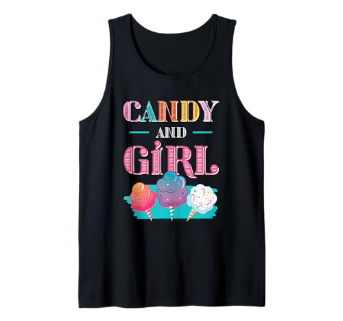 Süßes Candy Girl Shirt Regenbogen Zuckerwatte Tank Top Süßes Candy Girl Shirt Regenbogen Zuckerwatte Tank Top von Candy Girl Süßigkeiten Kinder Geschenk