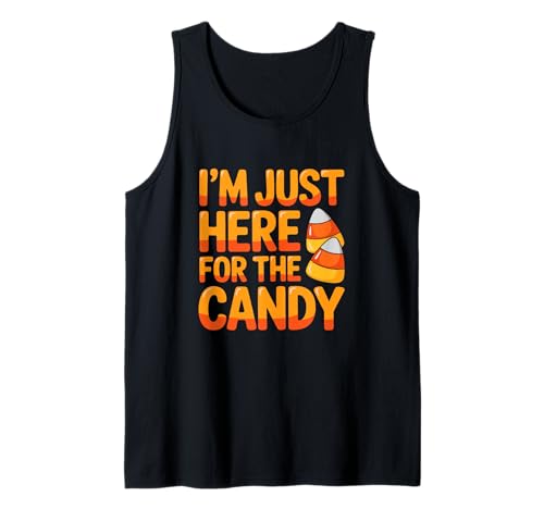 Just Here for Candy Halloween Candy Corns Lover Kids Toddler Tank Top von Candy Halloween Costume