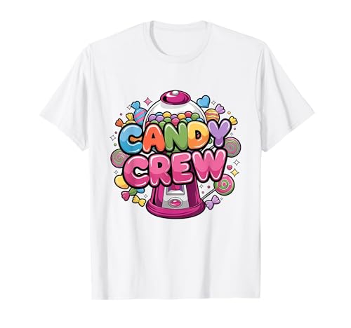 Candy Crew Candy Squad Lustiges Karneval Kostüm Damen Kinder T-Shirt von Candy Land Candy Crew Party Halloween Costumes