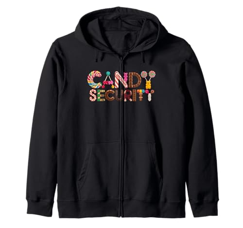 Candy Security Candyland Kostüm Kinder Teenager Erwachsene Kapuzenjacke von Candy Security Candy Crew