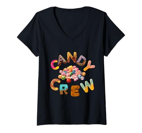 Damen Candy Security Halloween.Candy Tu so, als wäre ich EIN Candy T-Shirt mit V-Ausschnitt Damen Candy Security Halloween.Candy Tu so, als wäre ich EIN Candy T-Shirt mit V-Ausschnitt von Candy Security Candy Crew
