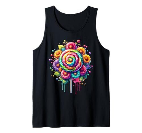 Candy süßigkeiten kostüm damen Karneval lollipop kostüm Tank Top von Candy kostüm Damen kostüm lollipop