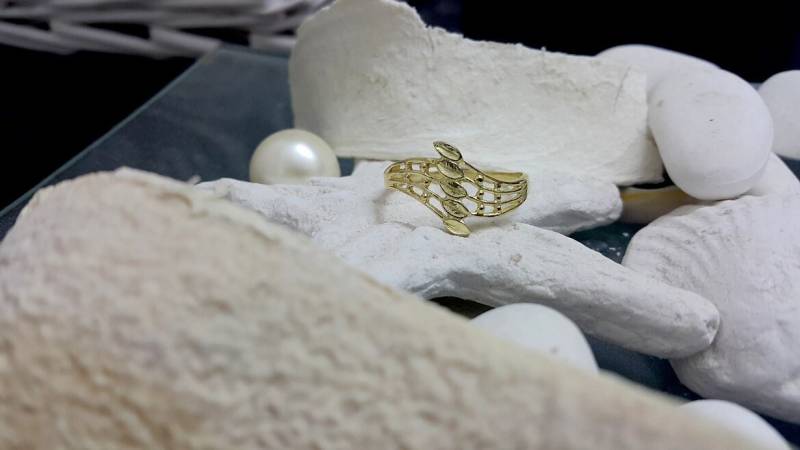 14K Gold Filled Blatt-Ring Zierliche Zweig Schmuck von CandySimpleJewelry