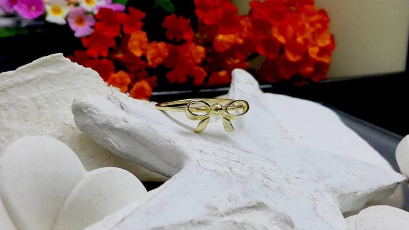 14K Gold Filled Schleifenring Zarter Hochzeitsschmuck von CandySimpleJewelry