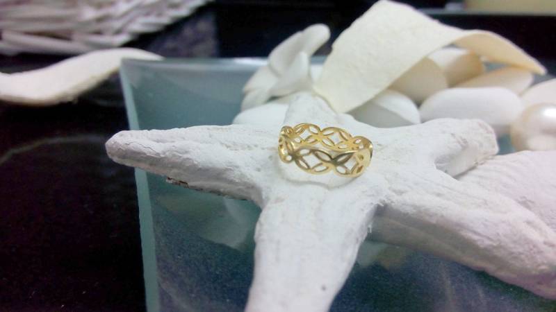 14K Gold Filled Zehenring Offener Design Fußschmuck von CandySimpleJewelry