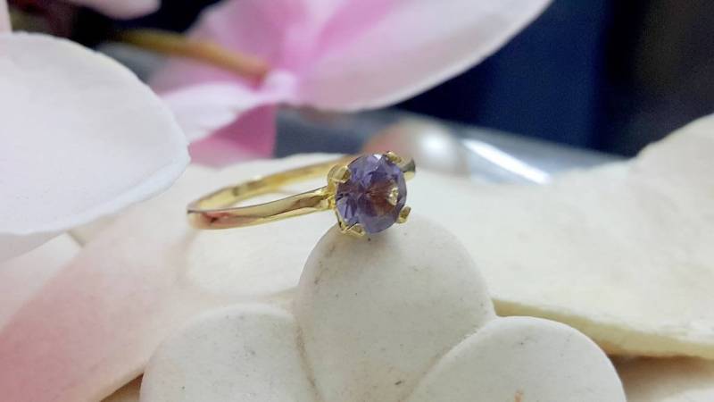 Alexandrit Ring 14K Gold Gefüllter Juni Geburtsstein Ring von CandySimpleJewelry