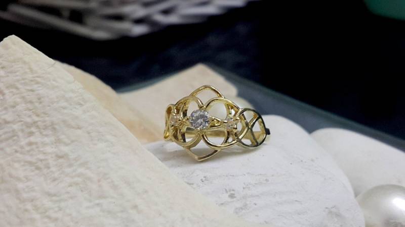 Bergkristall 14K Gold Filled Ring Feiner Edelsteinring von CandySimpleJewelry