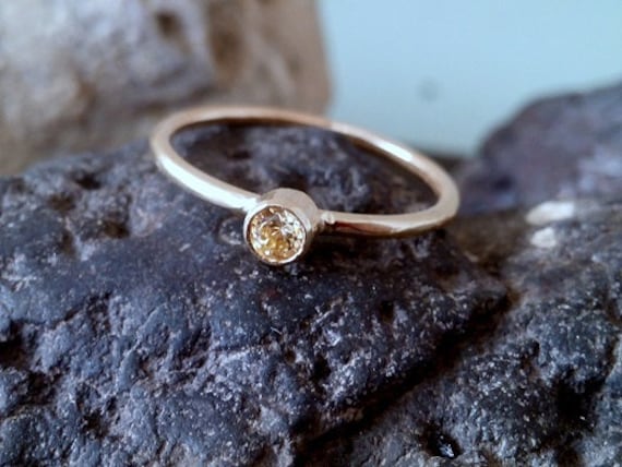 Citrin Ring Gold Filled November Geburtsstein Ring von CandySimpleJewelry