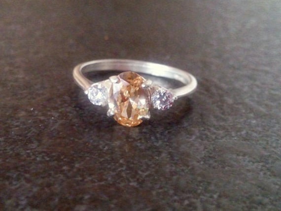 Handgemachte Silber Citrin Ring Brautschmuck von CandySimpleJewelry