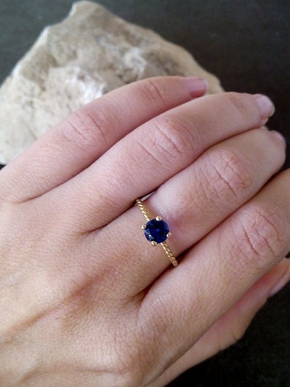 Saphir Ring - 14K Gold Filled September Geburtsstein von CandySimpleJewelry