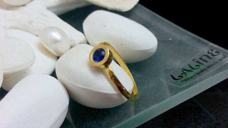 Saphir Ring 14K Gold Filled September Geburtsstein von CandySimpleJewelry