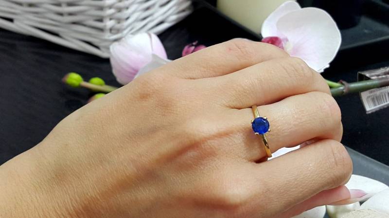 Saphir Ring - 14K Gold Filled September Geburtsstein von CandySimpleJewelry