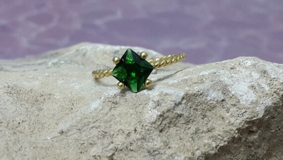 Smaragd Ring 14K Gold Fill, Mai Geburtsstein von CandySimpleJewelry