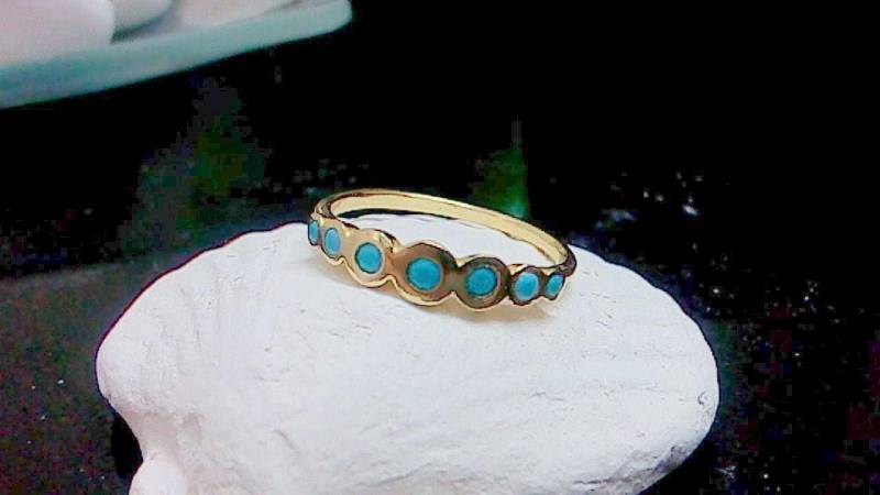 Türkis Edelstein Ring in Einer 14K Gold Filled Fassung von CandySimpleJewelry