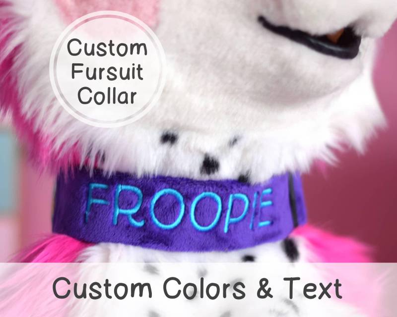 Custom Fursuit Collar Mit Name Oder Wunschtext - Prop Halsband Plüsch Accessoires Jewelry Deko Fursona von CandyZombies
