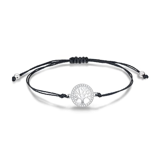 Candyfancy Armband Damen Silber Armbänder Baum des Lebens Glücksarmband für Frauen und Mädchen Freundschaftsarmband Glücksbringer für Frauen Schwarz Candyfancy Armband Damen Silber Armbänder Baum des Lebens Glücksarmband für Frauen und Mädchen Freundschaftsarmband Glücksbringer für Frauen Schwarz von Candyfancy