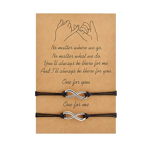Candyfancy BFF Armbänder für 2 Freundschaft Armbänder Freundschaftsarmband Unendlich Armband Set Geschenk für Beste Freundin Mädchen Damen Silber Candyfancy BFF Armbänder für 2 Freundschaft Armbänder Freundschaftsarmband Unendlich Armband Set Geschenk für Beste Freundin Mädchen Damen Silber von Candyfancy
