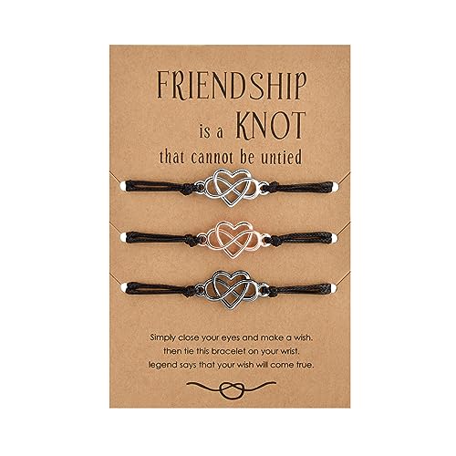 Candyfancy BFF Armbänder für 2 Freundschaft Armbänder Freundschaftsarmband Unendliche Herz Armband Set Geschenk für Beste Freundin Mädchen Damen von Candyfancy