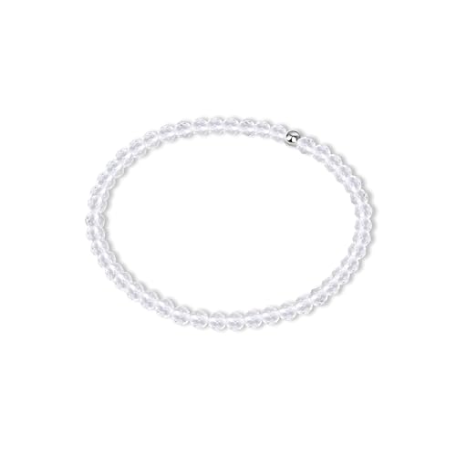 Candyfancy Edelstein Armband mit 4mm Silber 925 Perlen Echtes Naturstein Armband Damen Natürliche Echte Bergkristall Steine Perlenarmband Länge 18cm Candyfancy Edelstein Armband mit 4mm Silber 925 Perlen Echtes Naturstein Armband Damen Natürliche Echte Bergkristall Steine Perlenarmband Länge 18cm von Candyfancy