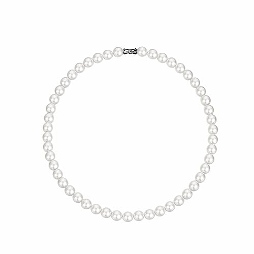 Candyfancy Perlenkette Herren Perlen Kette Weiße Runde Simulierte Glasperlen Kette, 45cm Halskette Perlen Weiß für Männer Damen Frauen und Mädchen Valentinstag Geburtstag Geschenke,Weiße Perlen 8mm Candyfancy Perlenkette Herren Perlen Kette Weiße Runde Simulierte Glasperlen Kette, 45cm Halskette Perlen Weiß für Männer Damen Frauen und Mädchen Valentinstag Geburtstag Geschenke,Weiße Perlen 8mm von Candyfancy