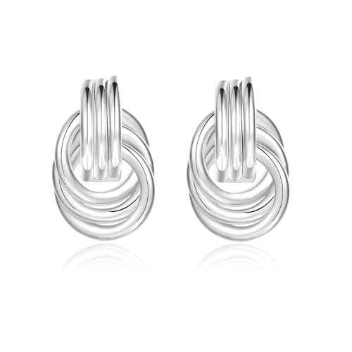 Chunky Ohrringe Gold Hängend Damen Tropfen Ohrringe Knoten Gold Earrings Chunky Ohrringe Gold Hängend Damen Tropfen Ohrringe Knoten Gold Earrings von Candyfancy