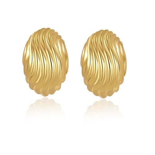 Chunky Ohrringe Gold Hängend Damen Tropfen Ohrringe Knoten Gold Earrings von Candyfancy