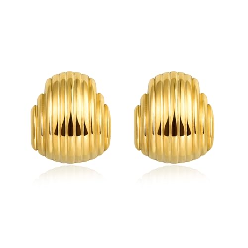 Chunky Ohrringe Gold Hängend Damen Tropfen Ohrringe Knoten Gold Earrings von Candyfancy