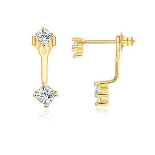 Ohrringe Damen Silber 925 Gold Huggie Ohrstecker Earring Ohrring Jackets Ohrhänger von Candyfancy