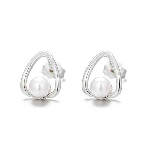 Perlenohrringe Silber Perlenohrstecker für Damen Perlen Ohrringe mit Zirkonia Teetropfen von Candyfancy