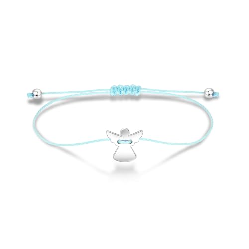 Schutzengel Armband Damen Engel Armbändchen Verstellbarem für Frauen Silber Kommunionsgeschenke Taufgeschenke für Mädchen Jungen Frauen Blau Schutzengel Armband Damen Engel Armbändchen Verstellbarem für Frauen Silber Kommunionsgeschenke Taufgeschenke für Mädchen Jungen Frauen Blau von Candyfancy