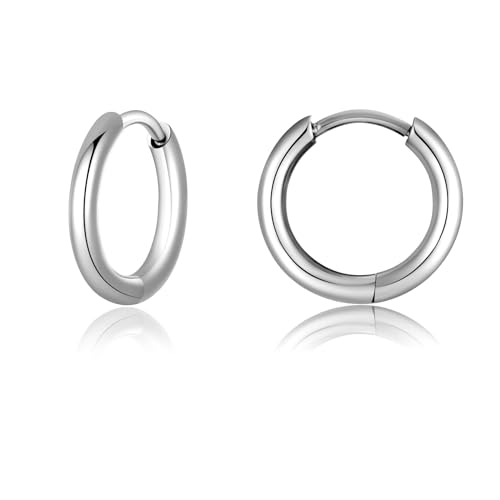 Titan Creolen Ohrringe für Damen Herren G23 Titan Creolen Hypoallergen Klein Klappcreolen Kreolen Knorpel Helix Ohrpiercing 10mm Titan Creolen Ohrringe für Damen Herren G23 Titan Creolen Hypoallergen Klein Klappcreolen Kreolen Knorpel Helix Ohrpiercing 10mm von Candyfancy