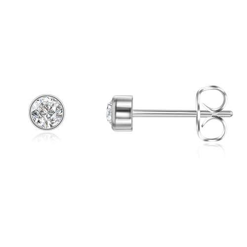 Titan Ohrringe Hypoallergen Damen Herren Mädchen G23 Titan Mini Ohrstecker Kleine Zirkonia Ohrstecker 4mm Titan Ohrringe Hypoallergen Damen Herren Mädchen G23 Titan Mini Ohrstecker Kleine Zirkonia Ohrstecker 4mm von Candyfancy