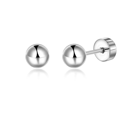 Titan Ohrringe Hypoallergen Damen Herren Mädchen G23 Titan Ohrstecker mit Schraubverschluss Kleine Zirkonia Ohrstecker 4mm CZ Titan Ohrringe Hypoallergen Damen Herren Mädchen G23 Titan Ohrstecker mit Schraubverschluss Kleine Zirkonia Ohrstecker 4mm CZ von Candyfancy