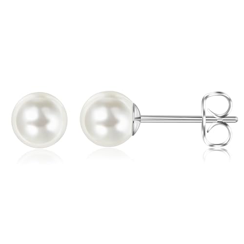 Titan Ohrringe Hypoallergen Perlenohrringe Damen Mädchen G23 Titan Ohrstecker Perlen Ohrstecker 7mm Titan Ohrringe Hypoallergen Perlenohrringe Damen Mädchen G23 Titan Ohrstecker Perlen Ohrstecker 7mm von Candyfancy