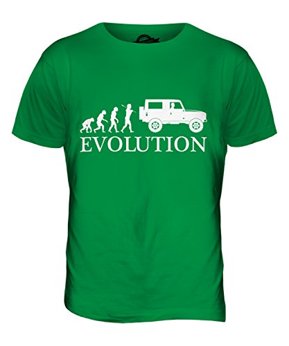 Candymix 4X4 Evolution des Menschen Herren T Shirt, Größe 2X-Large, Farbe Grün von Candymix