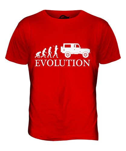 Candymix 4X4 Evolution des Menschen Herren T Shirt, Größe 2X-Large, Farbe Rot von Candymix