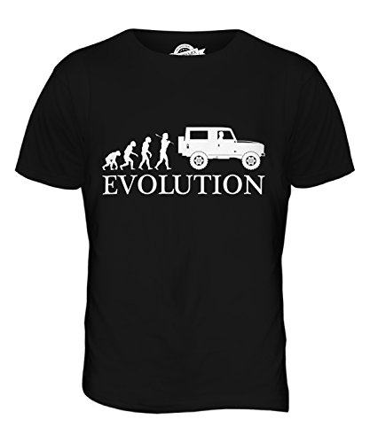 Candymix 4X4 Evolution des Menschen Herren T Shirt, Größe 2X-Large, Farbe Schwarz von Candymix