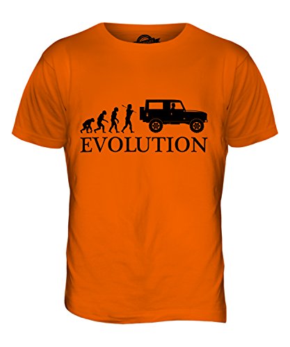 Candymix 4X4 Evolution des Menschen Herren T Shirt, Größe Large, Farbe Orange von Candymix