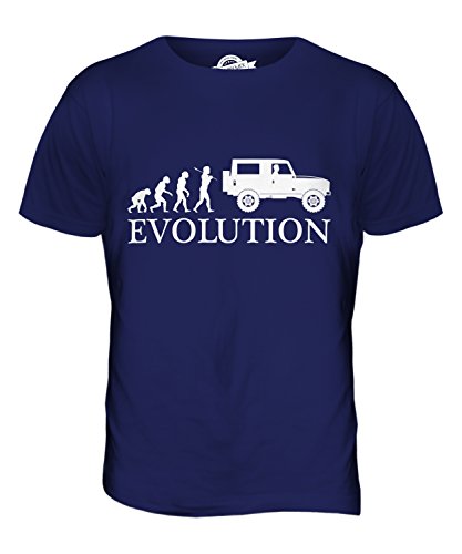 Candymix 4X4 Evolution des Menschen Herren T Shirt, Größe X-Large, Farbe Navy Blau von Candymix