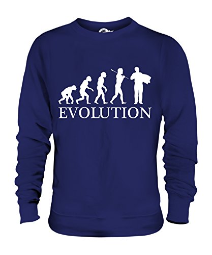 Candymix Akkordeon Evolution des Menschen Unisex Herren Damen Sweatshirt, Größe Large, Farbe Navy Blau von Candymix