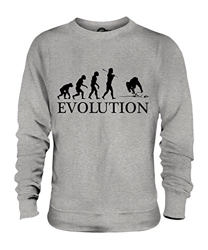 Candymix Archäologie Evolution des Menschen Unisex Herren Damen Sweatshirt, Größe Medium, Farbe Grau Meliert von Candymix