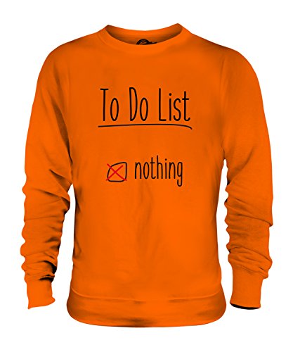 Candymix Aufgabenliste .. Nichts Unisex Herren Damen Sweatshirt, Größe Large, Farbe Orange von Candymix