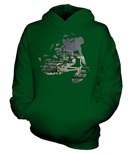 Candymix BMX Dreieckig Unisex Kinder Jungen/Mädchen Kapuzenpullover, Größe 9-11 Jahre, Farbe Flaschengrün von Candymix