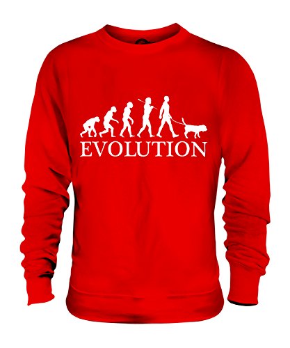 Candymix Beagle Evolution des Menschen Und Hund Unisex Herren Damen Sweatshirt, Größe Medium, Farbe Rot von Candymix