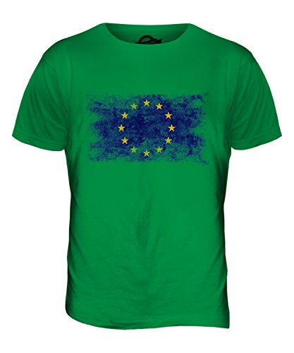 Candymix Europäische Union Weinlese Flagge Herren T Shirt, Größe 2X-Large, Farbe Grün von Candymix