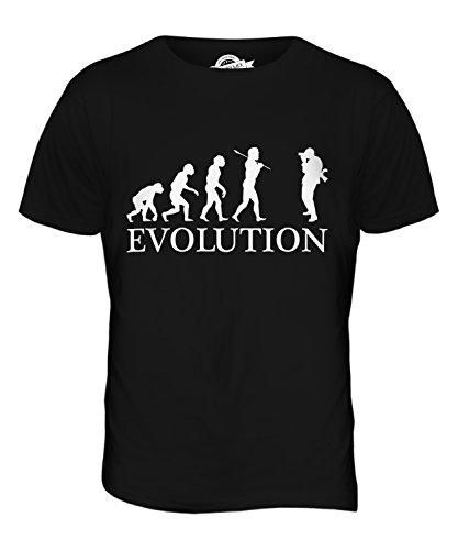 Candymix Fotograf Evolution des Menschen Herren T Shirt, Größe 4X-Large, Farbe Schwarz von Candymix