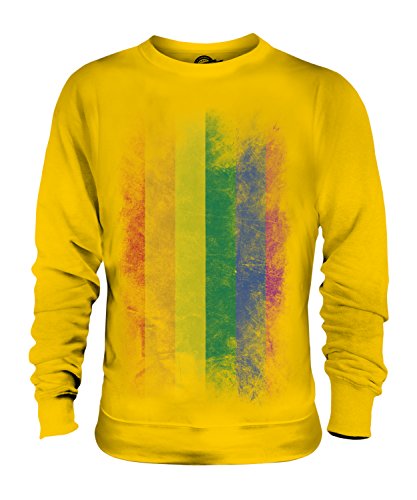 Candymix Gay Pride Verblichen Flagge Unisex Herren Damen Sweatshirt, Größe Large, Farbe Dunkelgelb von Candymix
